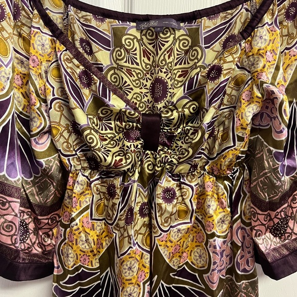 Hale Bob 100% Silk Bohemian Women's Top - Picture 2 of 7